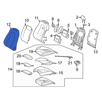 Mercedes-Benz OE - Front Right Seat Back Cushion Cover