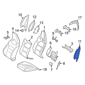 Mercedes-Benz OE - Front Right Inner Seat Back Panel