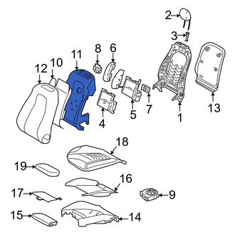 Mercedes-Benz OE - Front Left Seat Back Cushion