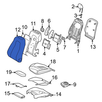 Mercedes-Benz OE - Front Left Seat Back Cushion Cover