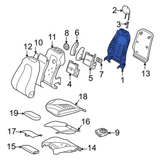 Mercedes-Benz OE - Front Right Seat Back Frame