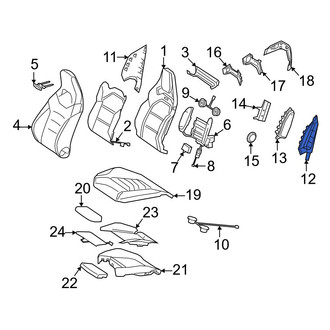 Mercedes-Benz OE - Front Left Outer Seat Back Bolster Cushion Cover