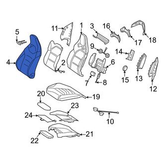 Mercedes-Benz OE - Front Left Seat Back Cushion Cover