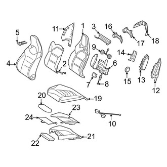 Mercedes-Benz OE - Seats & Tracks - Driver Seat Components (With AMG Performance Seat)