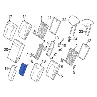 Mercedes-Benz OE - Rear Center Seat Back Cushion