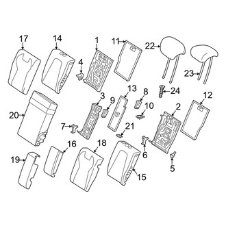 Mercedes-Benz OE - Seats & Tracks - Rear Seat Components (Seat Back Components, Stationary Seat)