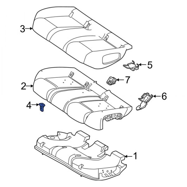 Seat Cushion Pad Bracket