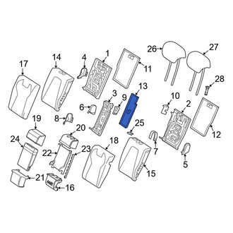 Mercedes-Benz OE - Rear Center Seat Back Panel