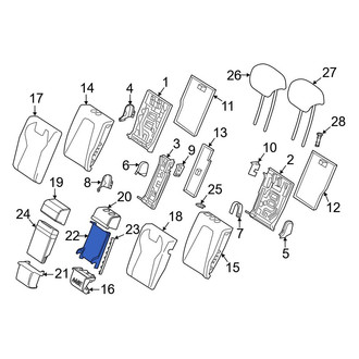 Mercedes-Benz OE - Rear Seat Armrest Base