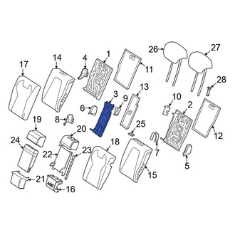 Mercedes-Benz OE - Rear Center Seat Back Frame