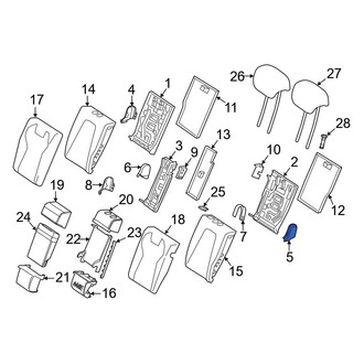 Mercedes-Benz OE - Rear Left Outer Seat Hinge Cover