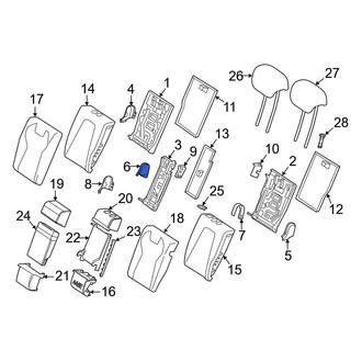 Mercedes-Benz OE - Rear Right Inner Seat Hinge Cover