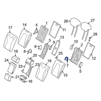 Mercedes-Benz OE - Rear Left Inner Seat Hinge Cover