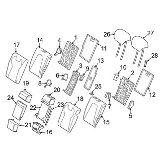 Mercedes-Benz OE - Seats & Tracks - Rear Seat Components (Adjustable Seat, Seat Back Components)