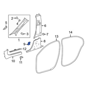 Mercedes-Benz OE - Left Body B-Pillar Trim Panel Insert