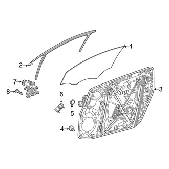 Mercedes-Benz OE - Front Door - Glass & Hardware