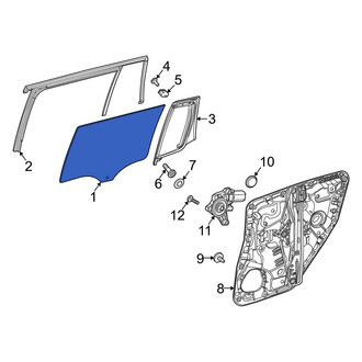 Mercedes-Benz OE - Rear Right Door Glass