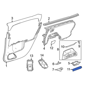 Mercedes-Benz OE - Rear Right Door Panel Handle Cover