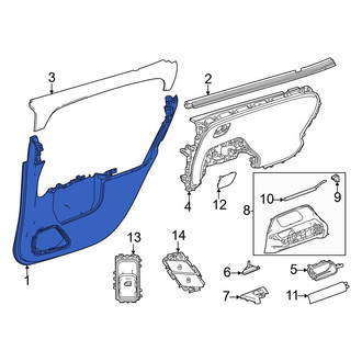 Mercedes-Benz OE - Front Left Upper Inner Door Interior Trim Panel