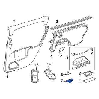 Mercedes-Benz OE - Rear Left Door Switch Trim Panel