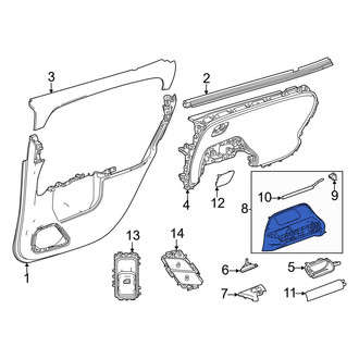 Mercedes-Benz OE - Rear Left Interior Door Pull Handle