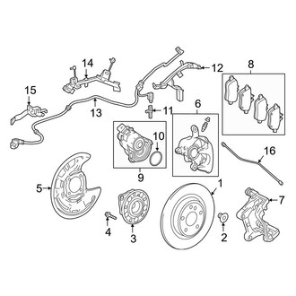 Mercedes-Benz OE - Rear Suspension - Brake Components (Base)