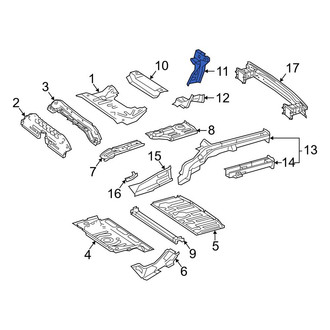 Mercedes-Benz OE - Rear Right Upper Floor Pan Reinforcement