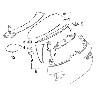 Mercedes-Benz OE - Rear Left Spoiler Cap