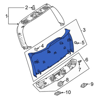 Mercedes-Benz OE - Rear Center Liftgate Trim