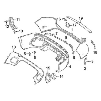 Mercedes-Benz OE - Rear Bumper - Bumper & Components (With AMG Line, Bumper Cover & Trim)