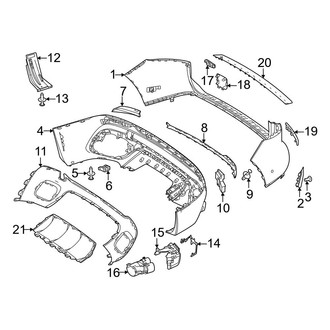 Mercedes-Benz OE - Rear Bumper - Bumper & Components (Bumper Cover & Trim)