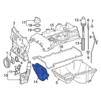 Mercedes-Benz OE - Lower Engine Timing Cover