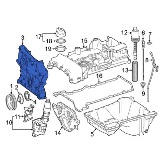 Mercedes-Benz OE - Lower Engine Timing Cover