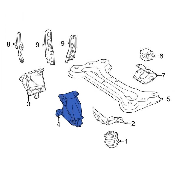 MercedesBenz OE 2762230304 Left Engine Mount Bracket