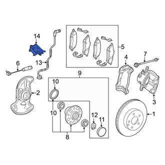 Mercedes-Benz OE - Front ABS Wheel Speed Sensor Bracket