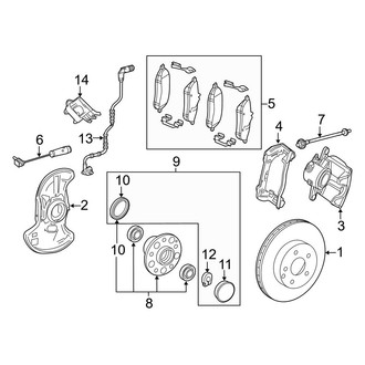 Mercedes-Benz OE - Front Suspension - Brake Components