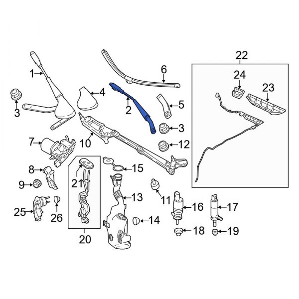 Windshield Wiper Arm