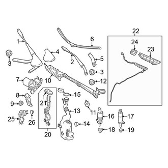 Mercedes-Benz OE - Windshield - Wiper & Washer Components (Base)