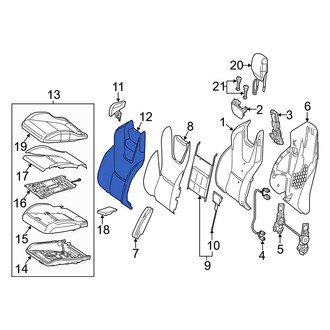 Mercedes-Benz OE - Front Right Seat Back Cushion Cover