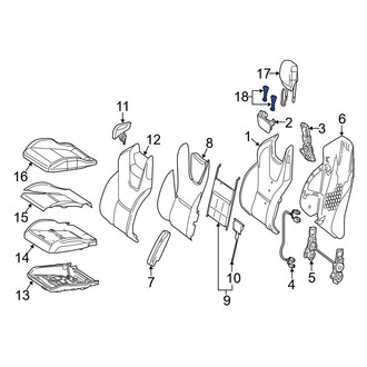 Mercedes-Benz OE - Front Left Headrest Guide