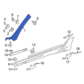 Mercedes-Benz OE - Right Body A-Pillar Trim Panel