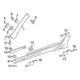 Mercedes-Benz OE - Pillars, Rocker & Floor - Exterior Trim