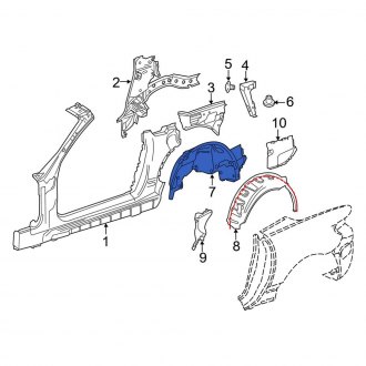 Mercedes SLC Class Inner Fenders | Wells, Liners, Shields — CARiD.com