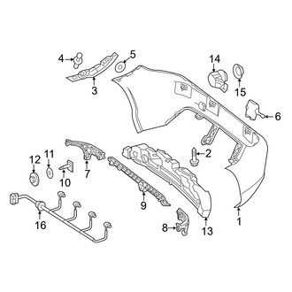 Mercedes-Benz OE - Rear Bumper - Bumper & Components