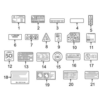 Mercedes-Benz OE - Information Labels - Labels