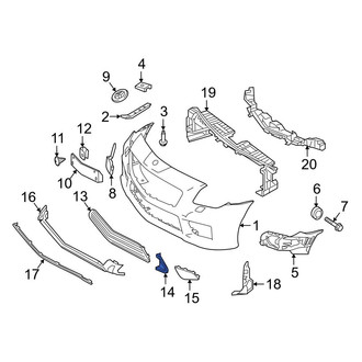 Mercedes-Benz OE - Left Lower Grille Bracket