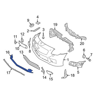 Mercedes-Benz OE - Front Lower Bumper Cover Support Rail