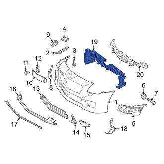 Mercedes-Benz OE - Front Upper Bumper Cover Support Rail