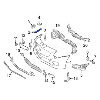 Mercedes-Benz OE - Front Left Bumper Cover Bracket