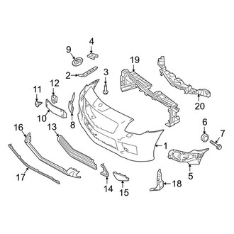 Mercedes-Benz OE - Front Bumper & Grille - Bumper & Components (W/O Sport Package/AMG Line Package)